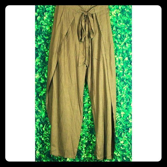 Women’s Palazzo Wide Leg Pants w/Thigh Splits