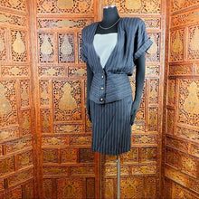Load image into Gallery viewer, Vintage 80’s Scarlett Pinstripe Skirt Set
