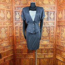 Load image into Gallery viewer, Vintage 80’s Scarlett Pinstripe Skirt Set
