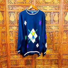 Load image into Gallery viewer, Vintage Salty Dog Men’s Argyle Crewneck Sweater
