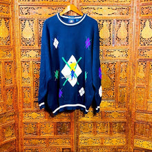 Load image into Gallery viewer, Vintage Salty Dog Men’s Argyle Crewneck Sweater
