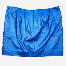 Load image into Gallery viewer, Bar III Women’s Metallic Blue Leather Mini Skirt
