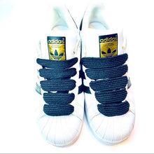 Load image into Gallery viewer, Adidas Superstar Low Top Shoes w/Fat Shoe Laces
