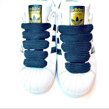 Load image into Gallery viewer, Adidas Superstar Low Top Shoes w/Fat Shoe Laces
