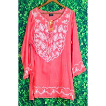 Load image into Gallery viewer, Boho Embroidered Tunic Kimono sleeves
