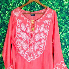 Load image into Gallery viewer, Boho Embroidered Tunic Kimono sleeves
