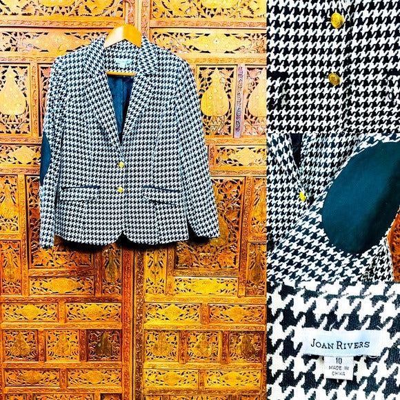 Joan Rivers Classics Collection Houndstooth Blazer