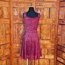 Load image into Gallery viewer, Berry Love Lace Tank Mini Dress NWT
