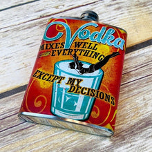 Load image into Gallery viewer, Totally Rad Vodka Mixes Well Flask NWT
