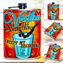 Load image into Gallery viewer, Totally Rad Vodka Mixes Well Flask NWT
