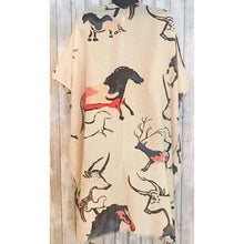 Load image into Gallery viewer, (SOLD) Lascaux Paleolithic Cave Art Kimono by Woven Heart
