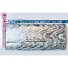Load image into Gallery viewer, ALDO Montelibretti Platinum Rhinestone Clutch
