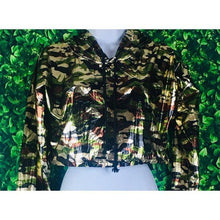 Load image into Gallery viewer, Women’s Metallic Camouflage Anorak Hoodie
