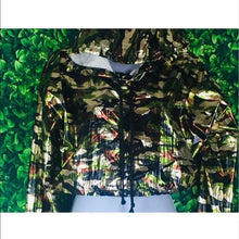Load image into Gallery viewer, Women’s Metallic Camouflage Anorak Hoodie
