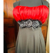 Load image into Gallery viewer, Snap 🔥Fire Red &amp; Black Satin &amp; Tulle Party Dress
