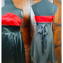 Load image into Gallery viewer, Snap 🔥Fire Red &amp; Black Satin &amp; Tulle Party Dress
