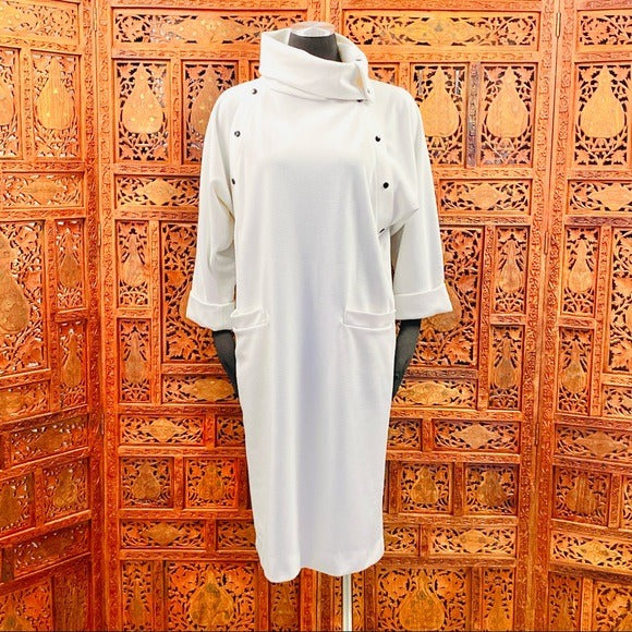 Vintage Leslie Fay Cowl Neck Sweater Dress