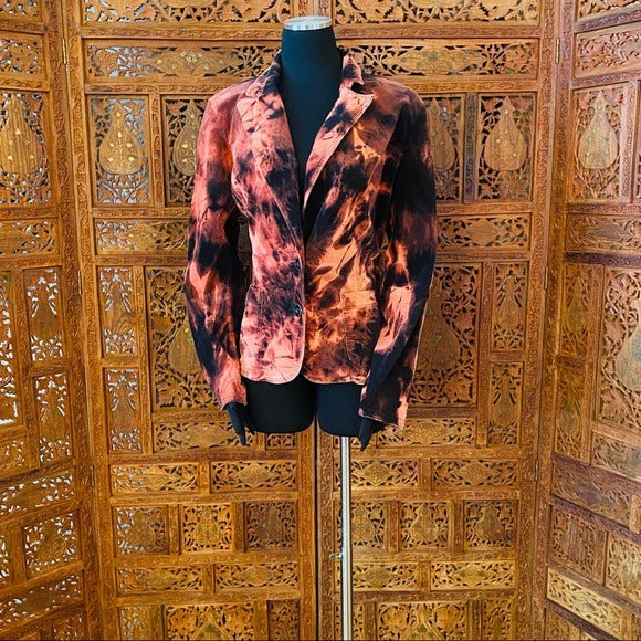 Corduroy Tie-Dye Blazer Jacket