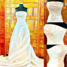 Load image into Gallery viewer, (001) Demetrios Strapless Bridal Gown w/Detachable Train
