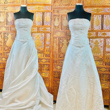 Load image into Gallery viewer, (001) Demetrios Strapless Bridal Gown w/Detachable Train
