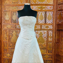 Load image into Gallery viewer, (001) Demetrios Strapless Bridal Gown w/Detachable Train
