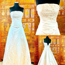 Load image into Gallery viewer, (001) Demetrios Strapless Bridal Gown w/Detachable Train

