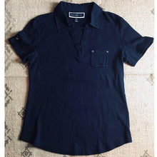 Load image into Gallery viewer, Karen Scott Women’s Studded Polo Casual Blouse
