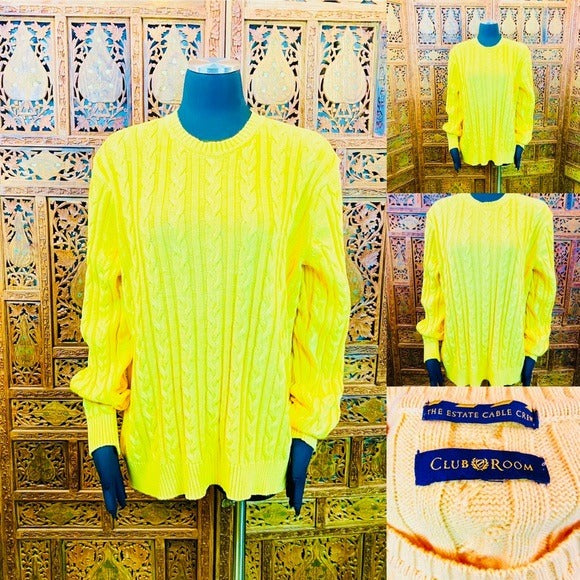 The Estate Cable Crew Men’s Club Room Sweater