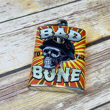 Load image into Gallery viewer, Totally Rad Bad To The Bone Flask NWT
