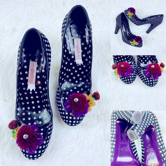 Vero Couio Pin-Up Couture Polka Dot Heels