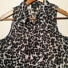 Load image into Gallery viewer, B-Wear Sheer Animal Print Button Down Blouse
