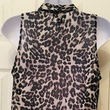 Load image into Gallery viewer, B-Wear Sheer Animal Print Button Down Blouse
