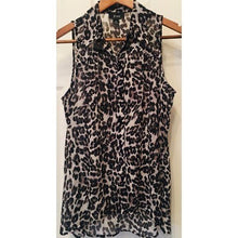 Load image into Gallery viewer, B-Wear Sheer Animal Print Button Down Blouse
