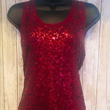 Load image into Gallery viewer, Nordstrom Max Studio Sequin Racerback Tank Top
