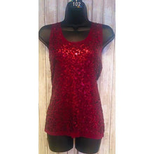 Load image into Gallery viewer, Nordstrom Max Studio Sequin Racerback Tank Top
