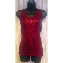 Load image into Gallery viewer, Nordstrom Max Studio Sequin Racerback Tank Top
