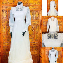 Load image into Gallery viewer, (03) Vintage Edwardian Wedding Gown Bridal Gown
